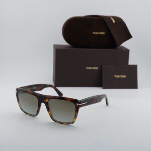 Tom Ford Alberto FT1077 55G Square Sunglasses - Havana\Brown
